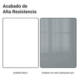 Gabinete Bajo de Cocina 80 cm 2 Cajones (Sin Encimera) Blanco/Gris Lux Madesa