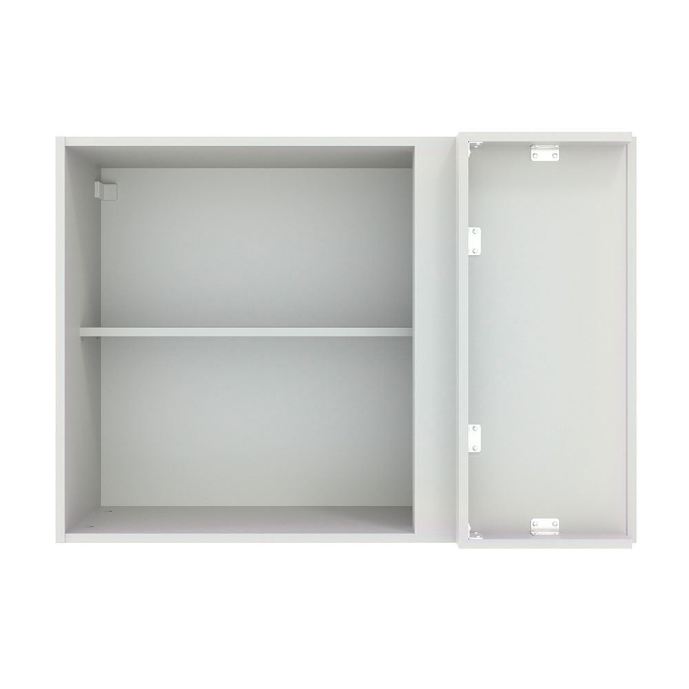 Gabinete Superior Esquinero 94 cm 1 Puerta Blanco/Gris Agata Madesa