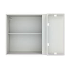 Gabinete Superior Esquinero 94 cm 1 Puerta Blanco/Gris Agata Madesa