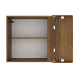 Gabinete Superior de Esquina 1 Puerta Agata Marrón/Gris