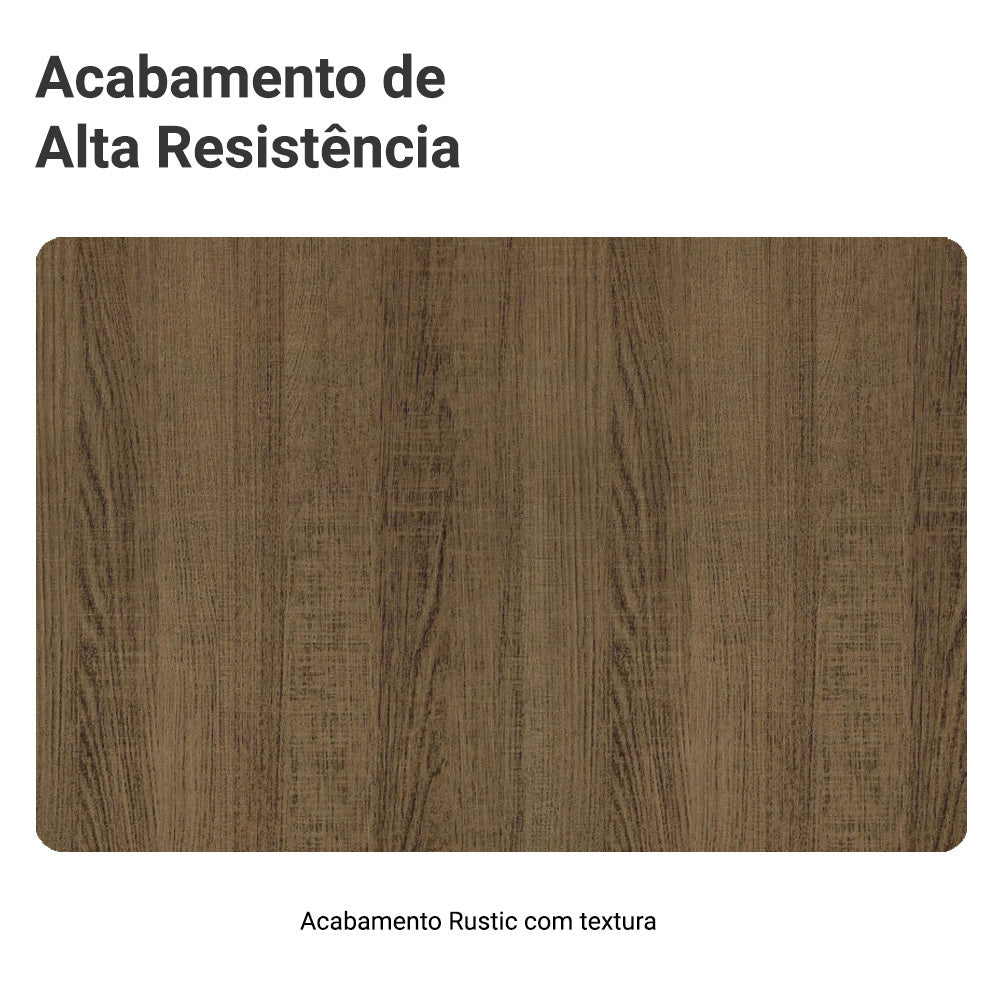 Mueble de Cocina Vitrina 70cm 2 Puertas de Vidrio con Patas Marrón Madesa