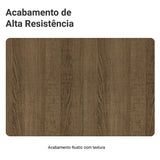 Mueble de Cocina Vitrina 70cm 2 Puertas de Vidrio con Patas Marrón Madesa