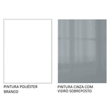 Mueble de Cocina para Refrigerador 1 Puerta Abatible Lux Blanco/Gris