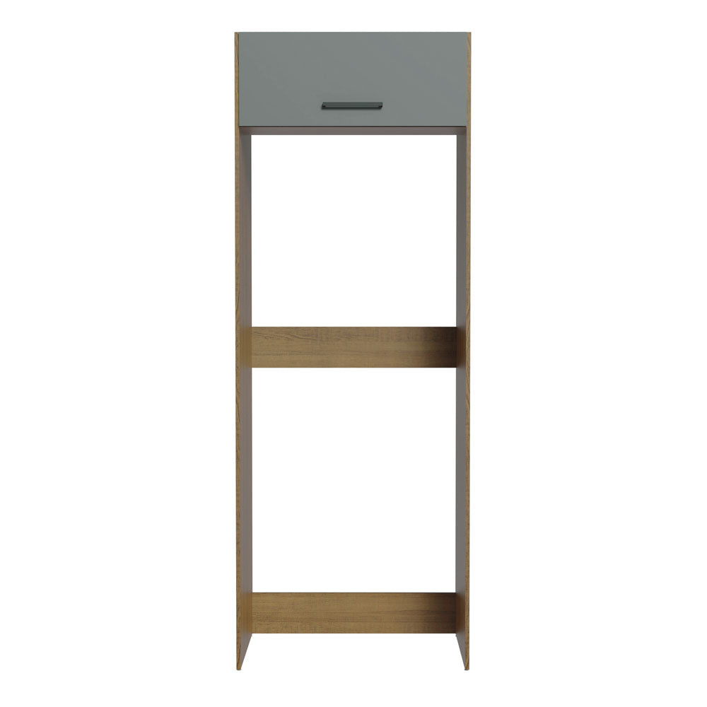 Mueble de Cocina para Refrigerador 1 Puerta Abatible Agata Marrón/Gris