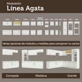 Cocina Integral Esquinera 399cm Blanco Agata 02