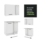 Cocina Integral Esquinera 479cm Blanco Agata 01