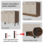 Cocina Integral 549cm Marrón/Crema Agata 01