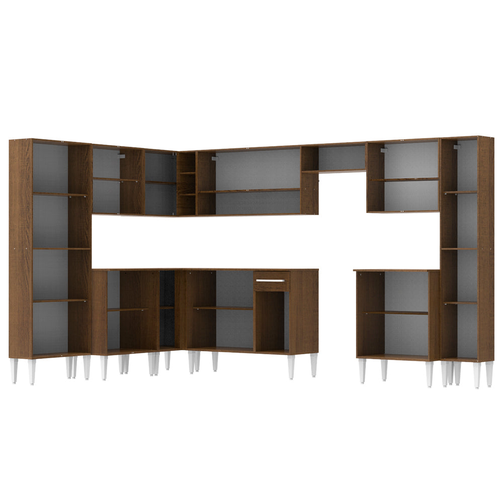 Cocina Integral Esquinera 513cm Marrón Emilly Big 02