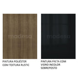 Cocina Integral Esquinera 546cm Marrón/Negro Lux 01