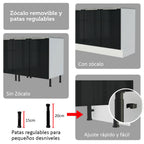 Cocina Integral 566cm Blanco/Negro Lux 01