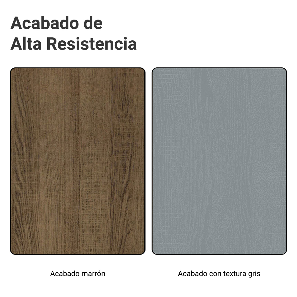 Kit Gabinete + Vitrina 70cm Marrón/Gris Agata 01