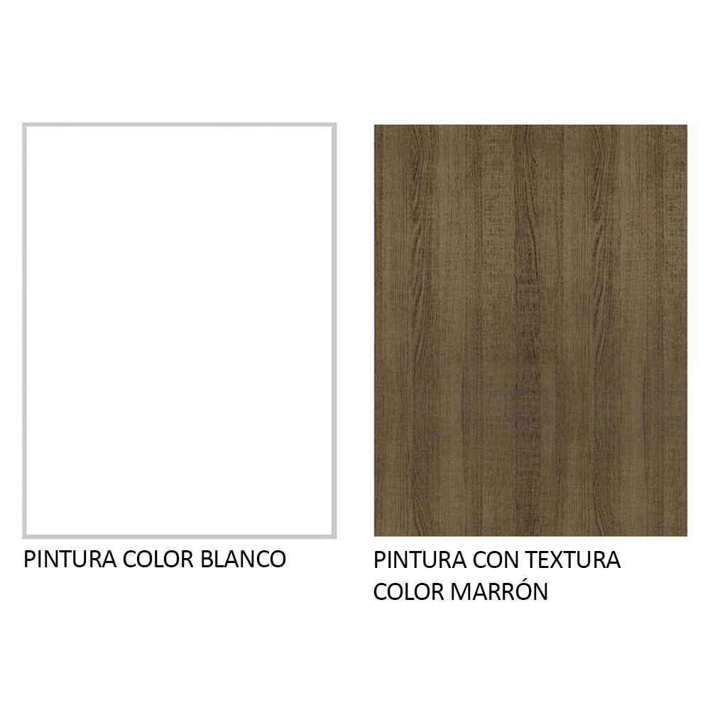 Cocina Compacta 240 x 60 cm 8 Puertas 3 Cajones Blanco/Marrón Agata Madesa
