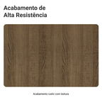 Kit Gabinete Bajo 2 Puertas y Vitrina 70 cm Marrón Glamy Madesa