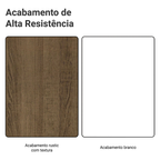 Kit Gabinete Bajo 2 Puertas y Vitrina 70 cm Marrón/Blanco Glamy Madesa