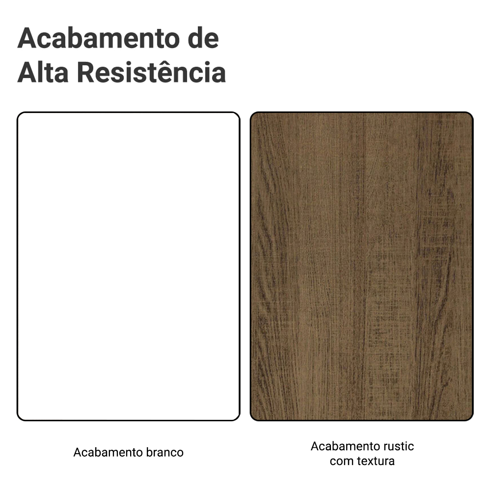 Kit Gabinete Bajo 2 Puertas y Vitrina Blanco/Marrón Glamy Madesa
