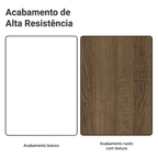 Kit Gabinete Bajo 2 Puertas y Vitrina Blanco/Marrón Glamy Madesa