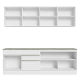 Cocina Integral 240cm Blanco Glamy 06