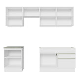 Cocina Integral 240cm Blanco Glamy 08