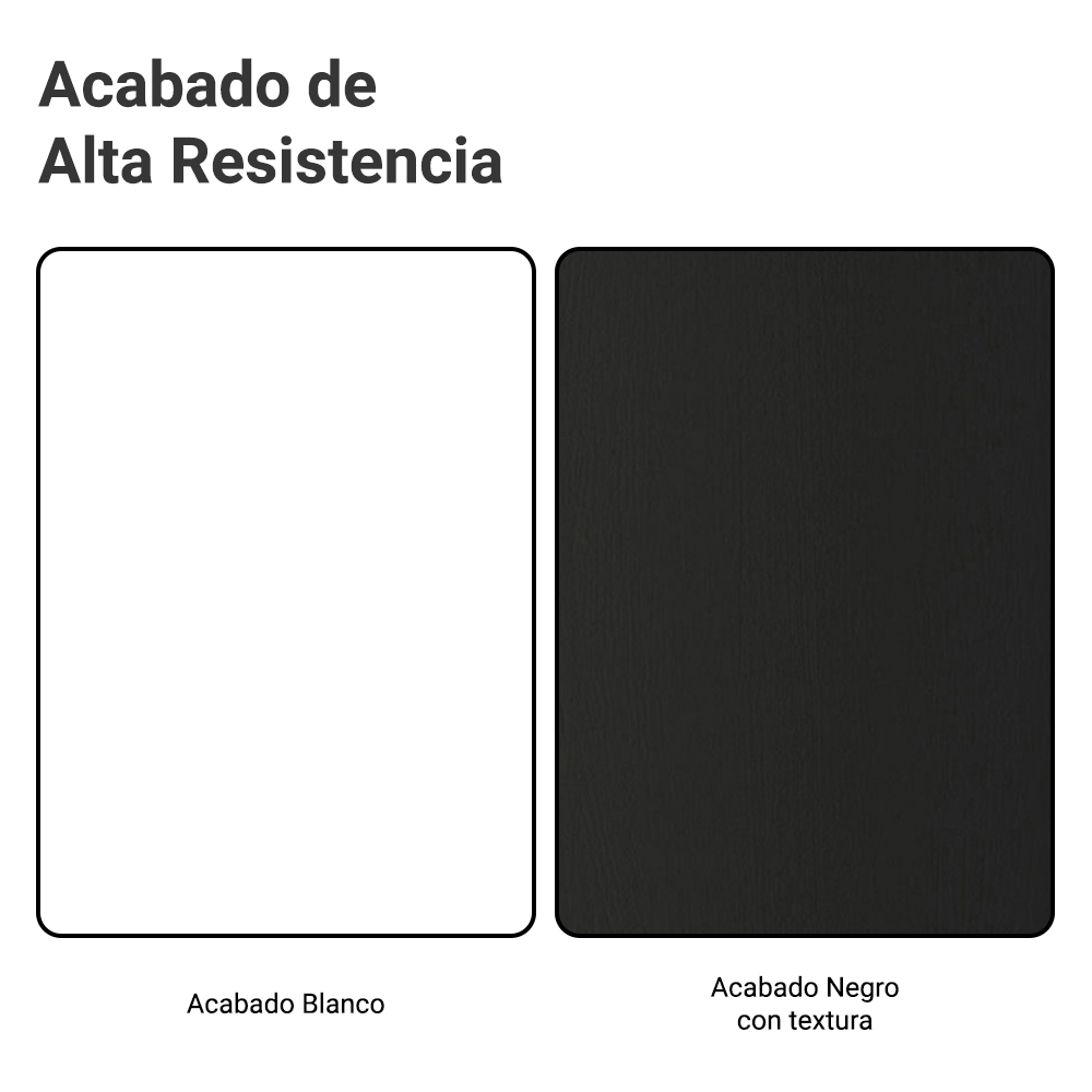 Cocina Integral 240cm Blanco/Negro Glamy 09