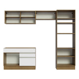 Cocina Integral 270cm Marrón/Blanco Glamy 12