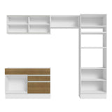 Cocina Integral 270cm Blanco/Marrón Glamy 12