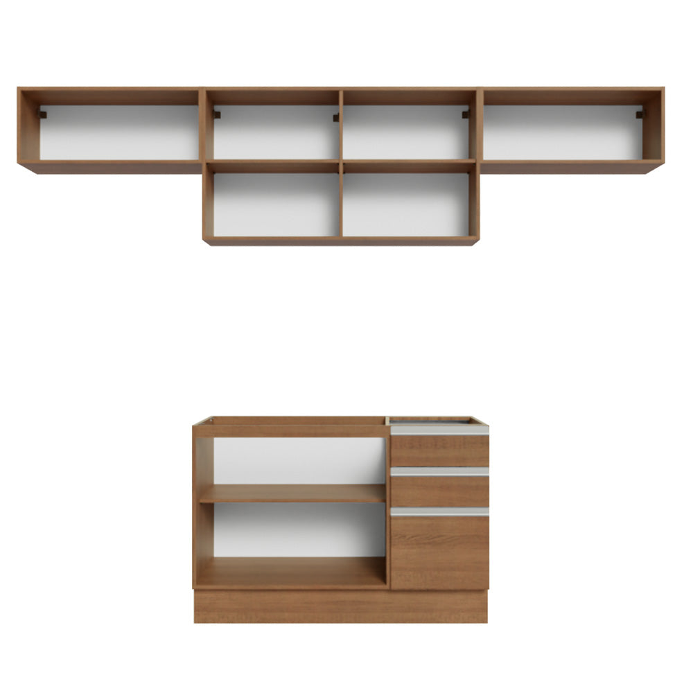 Cocina Integral 280cm Marrón Glamy 01