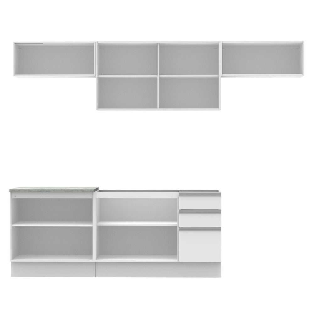 Cocina Integral 280cm Blanco Glamy 02
