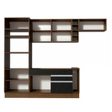 Kit Cocina Lineal- Glamy 290 cm - Marrón- Negro / Marrón