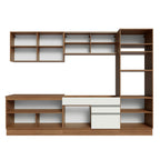 Cocina Integral 310 cm Con Mueble para Horno Marrón/Blanco Glamy Madesa