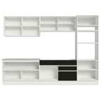 Cocina Integral 310 cm Con Mueble para Horno Blanco/Negro Glamy Madesa