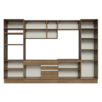 Cocina Integral 330 cm Con Mueble para Horno y Despensa Abierta Marrón Glamy Madesa