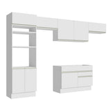 Cocina Integral 350cm Blanco Glamy 01