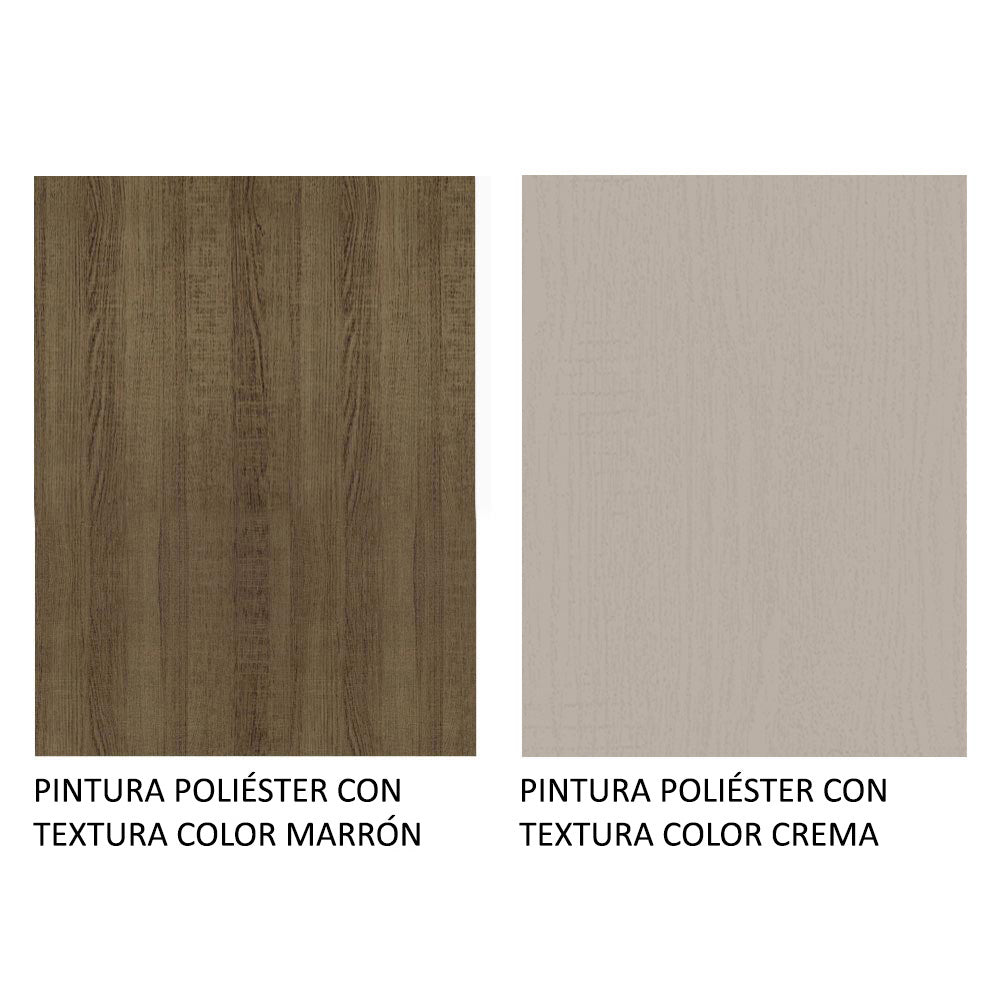 Cocina Compacta 235 cm Con Mueble para Horno Marrón/Crema Gourmet Madesa