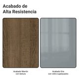Cocina Integral 260 cm Lux Marrón/Gris 03