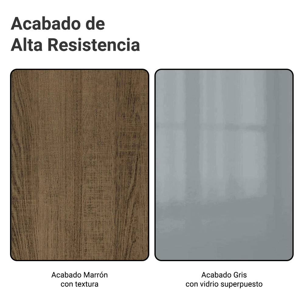 Cocina Integral 340 cm Lux Marrón/Gris 01