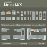Cocina Integral 400cm Lux Blanco/Gris 01