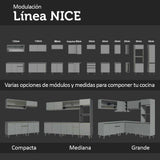 Cocina Integral 260 cm sin Patas Gris Nice 11