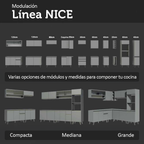 Cocina Integral Flotante 280 cm Gris Nice Madesa