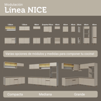 Cocina Integral Flotante 280 cm Crema Nice Madesa