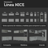 Cocina Integral 300 cm sin Patas Gris Nice 04