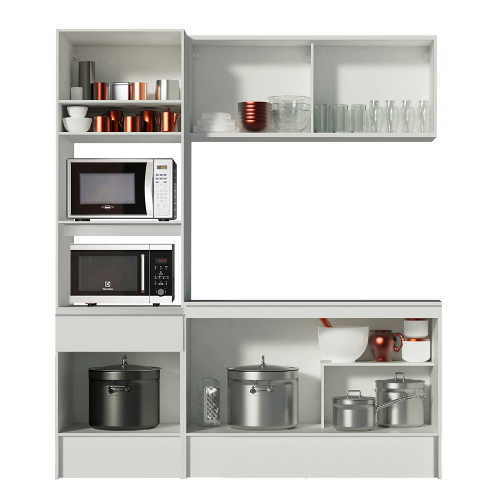Cocina Compacta 180cm Blanco Topazio 01