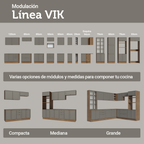 Cocina Integral 270 cm Con Mueble para Horno Marrón/Gris Vik Madesa