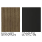 Estante Multiuso 258 cm 4 Cajones Marrón/Negro Madesa