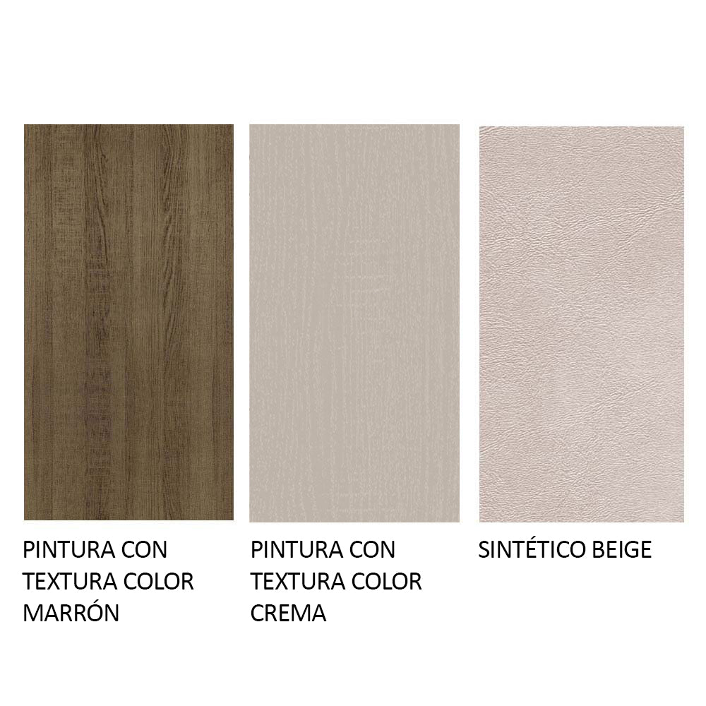 Juego de Comedor Cali Mesa Encimera de Madera con 4 Sillas Marrón/Crema/Beige