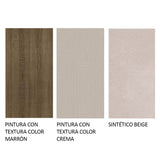Juego de Comedor Cali Mesa Encimera de Madera con 4 Sillas Marrón/Crema/Beige