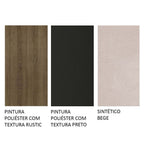 Conjunto de Comedor 4 Sillas Marrón/Negro/Sintético Samara Madesa