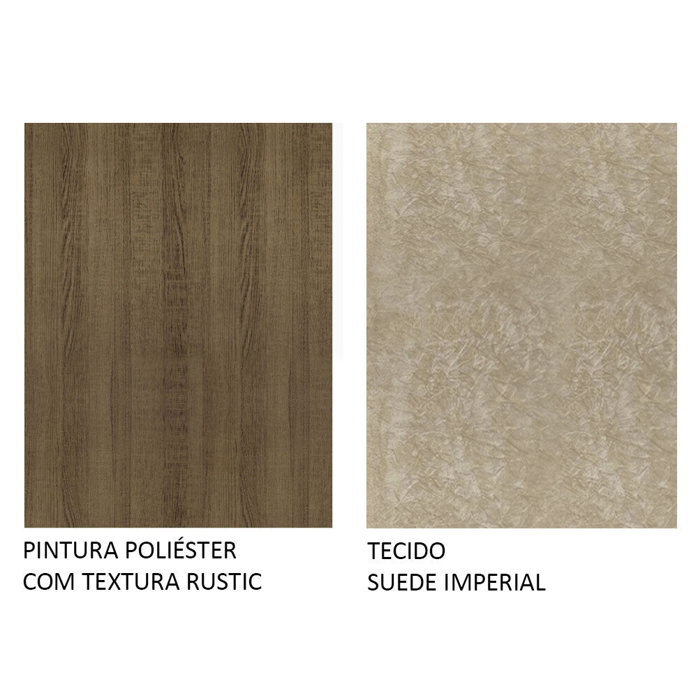 Conjunto de Comedor 4 Sillas Marrón/Imperial Gisele Madesa