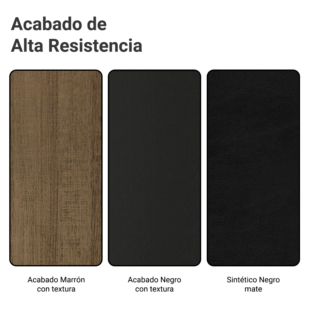 Juego de Comedor Mesa con Encimera de Vidrio 4 Sillas Marrón/Negro Martina