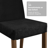 Conjunto de Comedor Encimera de Madera 4 Sillas Marrón/Oxford Hera Madesa