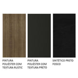 Juego de Comedor Mesa Encimera de Madera 6 Sillas Marrón/Crema/Negro Wendy